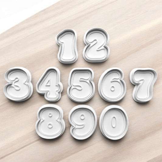 3D Printed Cookie Numbers | 0–9 Set | Available in 5cm, 7cm, and 10cm