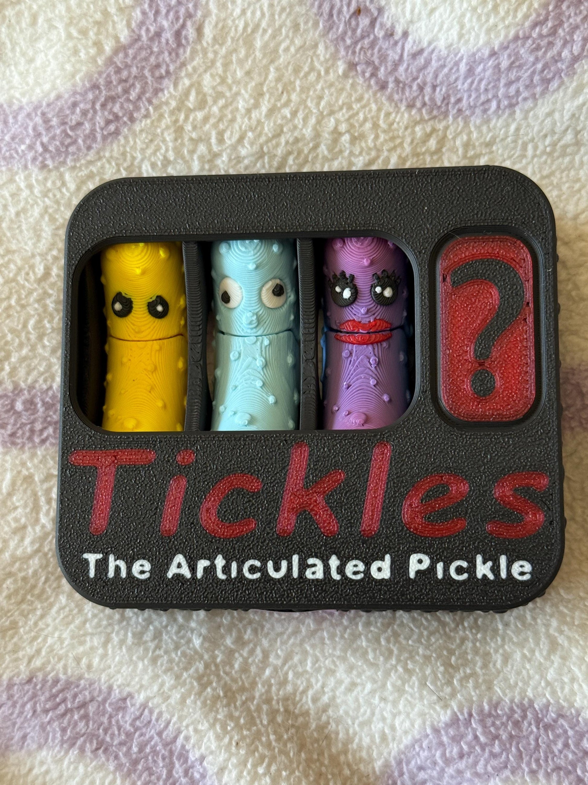 You’re a Big Dill! Tickles Articulated Pickles Pack - 4 Pickles in Container – Unique Pickle Lover Present, 3D Printed