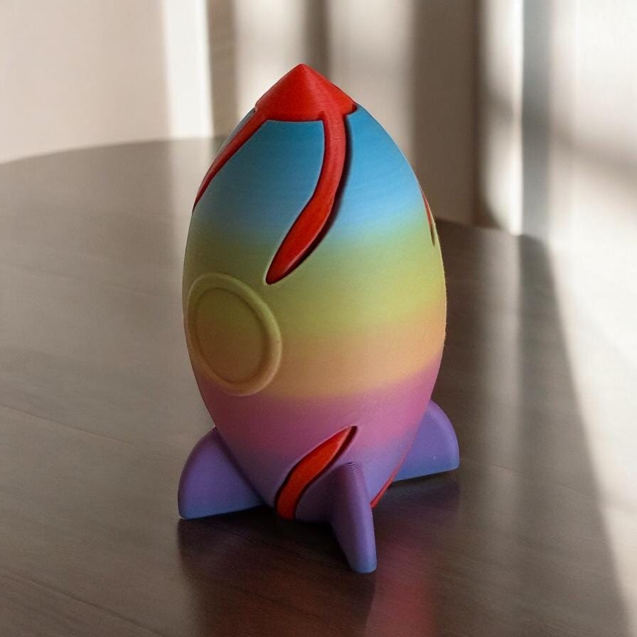 Adorable 3D Printed Rocket Pass through - Perfect Handheld Size! ADHD