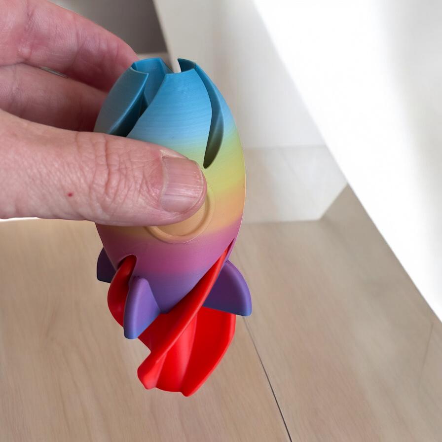 Adorable 3D Printed Rocket Pass through - Perfect Handheld Size! ADHD