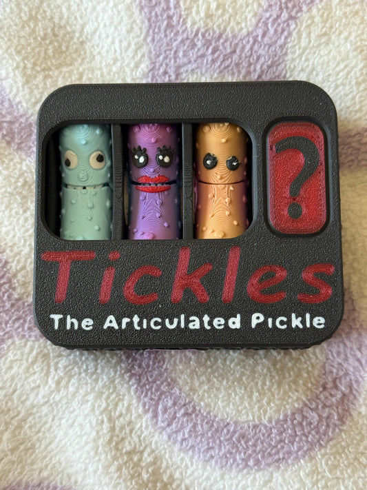 You’re a Big Dill! Tickles Articulated Pickles Pack - 4 Pickles in Container – Unique Pickle Lover Present, 3D Printed