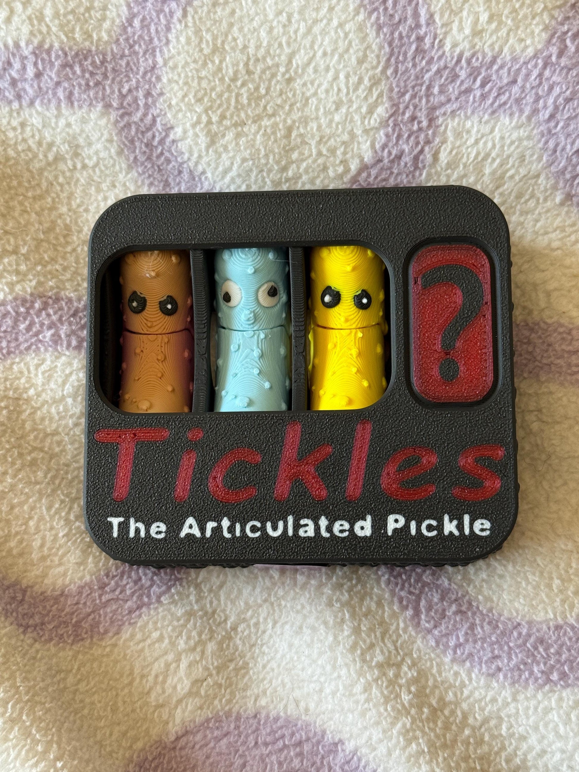 You’re a Big Dill! Tickles Articulated Pickles Pack - 4 Pickles in Container – Unique Pickle Lover Present, 3D Printed