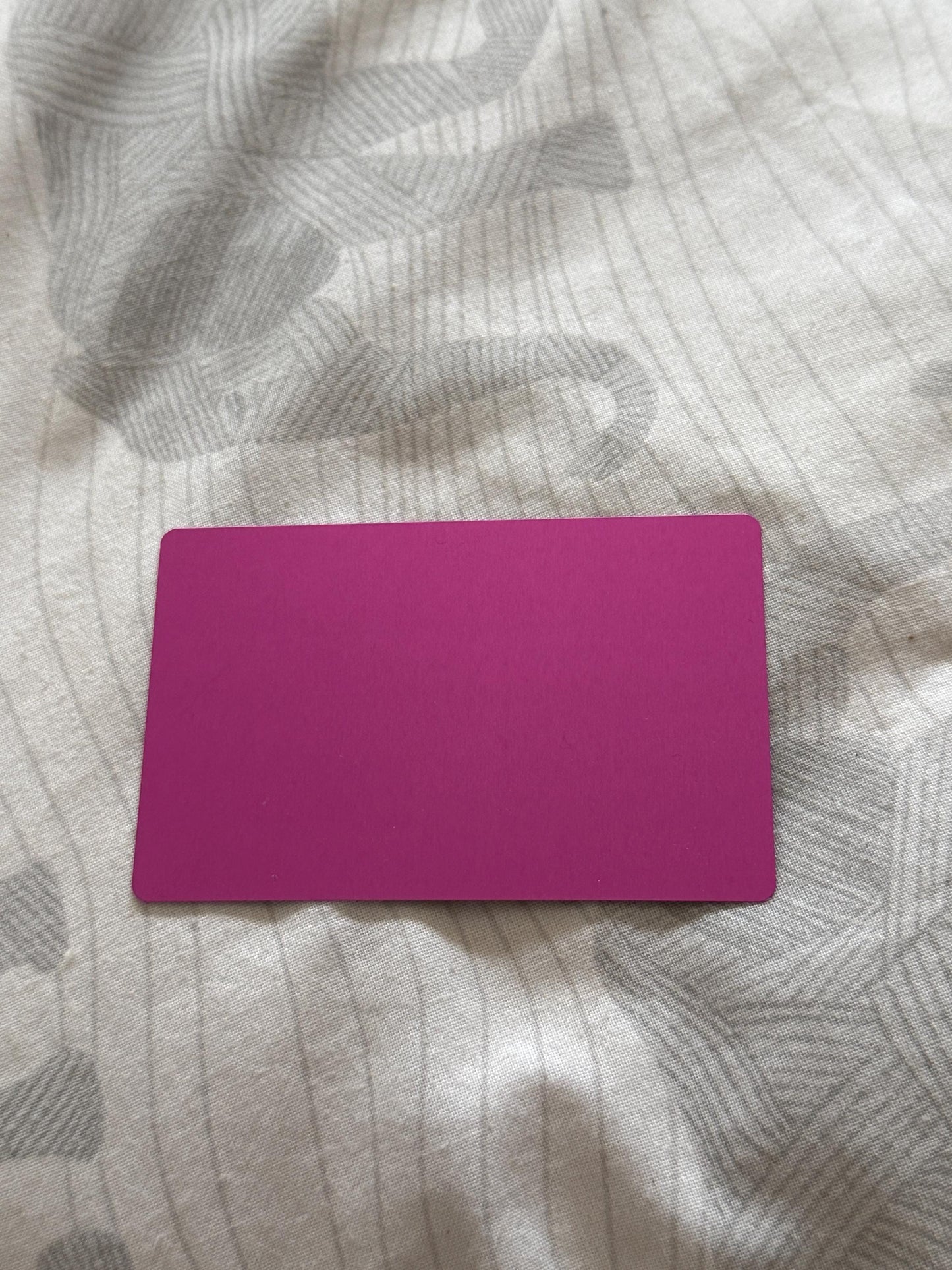 Personalised 2-Sided Laser Engraved Metal Business Cards – Matte Black, Gold, Red, or Blue