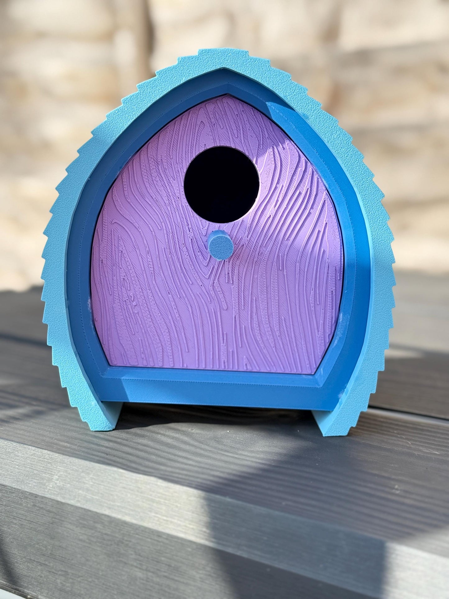 3D Printed Shingled Birdhouse – Custom Two-Color Design | Modern Garden Décor for Feathered Friends