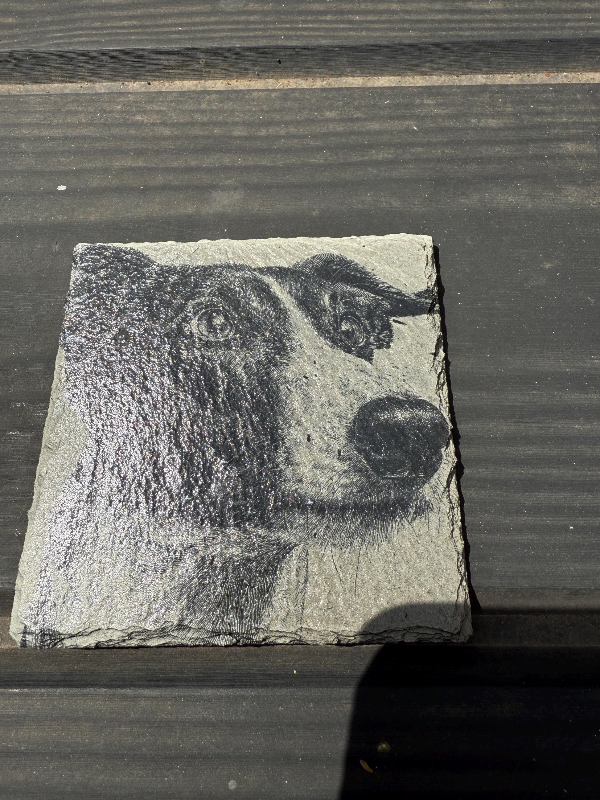 New Engraved "GREYHOUND" Welsh Slate Drinks Coaster - Functional and personal for all Greyhound owners as a gift or a treat!