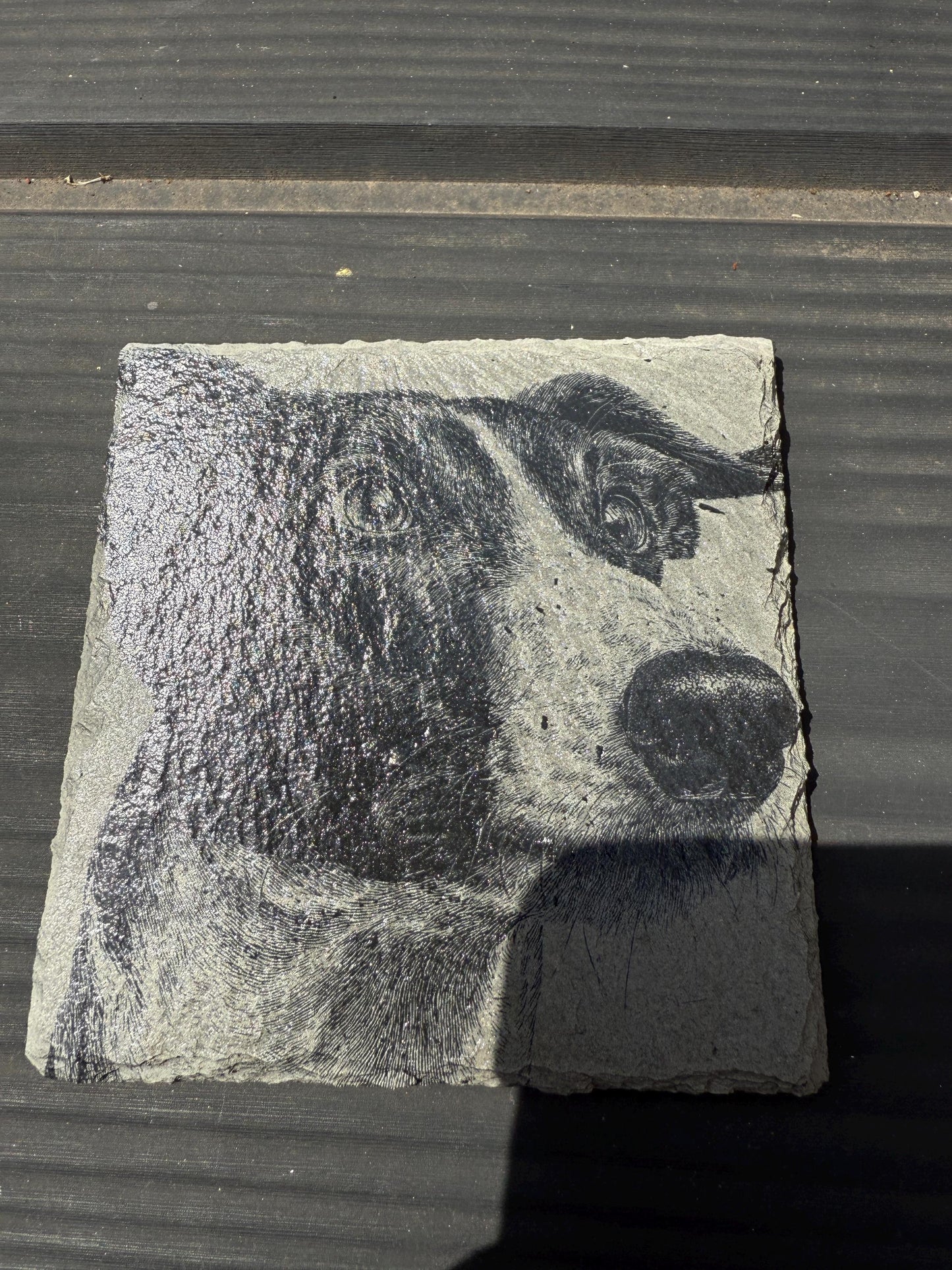 New Engraved "GREYHOUND" Welsh Slate Drinks Coaster - Functional and personal for all Greyhound owners as a gift or a treat!