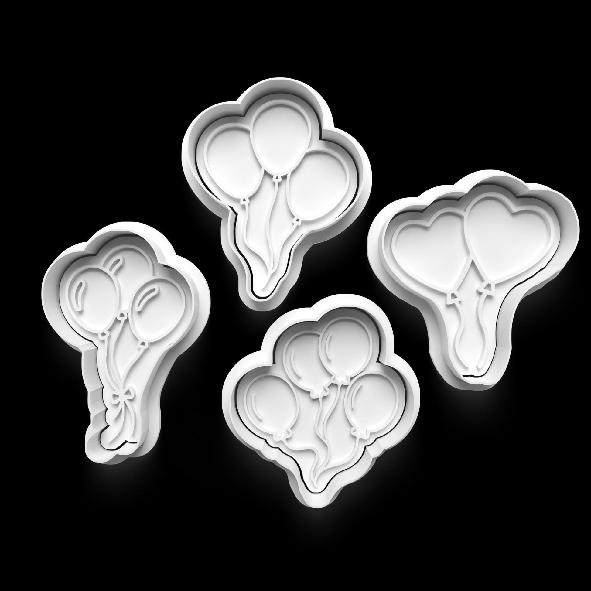 Balloon Cookie Cutter Set – 3D Printed – Perfect for Parties, Birthdays & Baby Showers