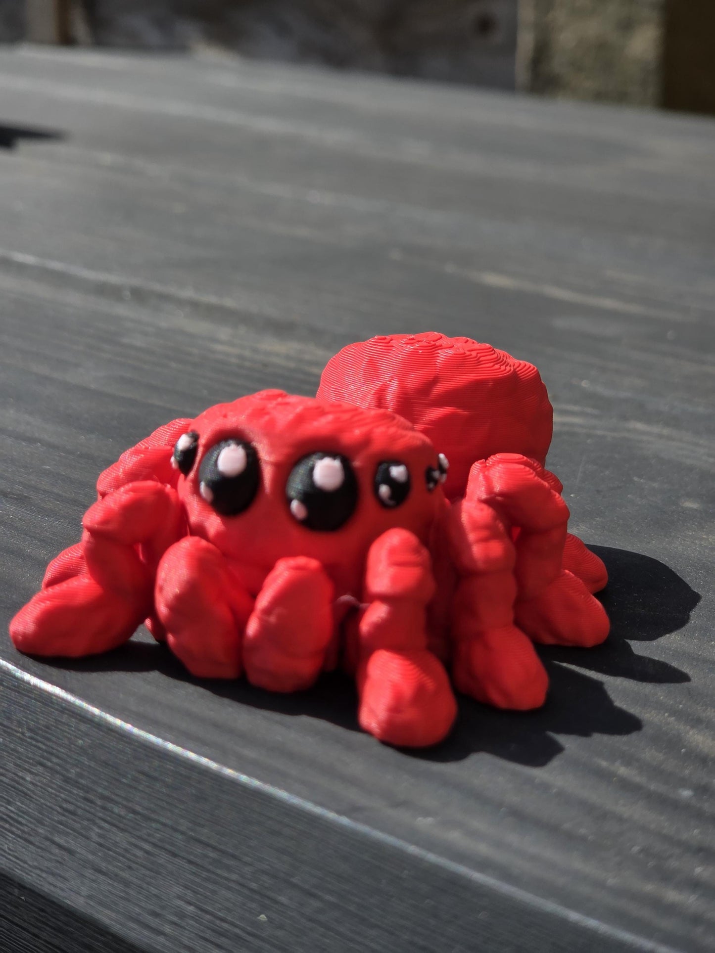 3D Printed Cute Mini Spider – Articulated Flexi Stress Relief, Calming Sensory Creature, Cake Topper – Made in the UK Choose Any 2 Colors