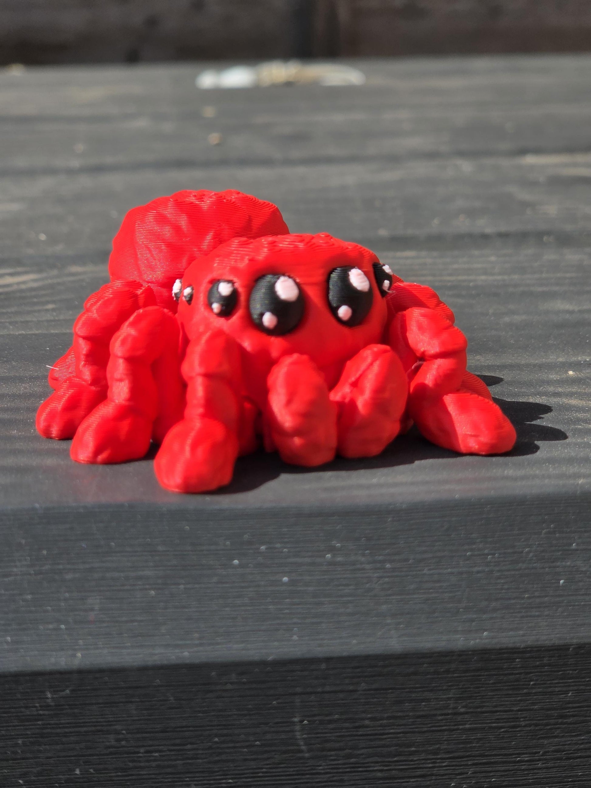 3D Printed Cute Mini Spider – Articulated Flexi Stress Relief, Calming Sensory Creature, Cake Topper – Made in the UK Choose Any 2 Colors