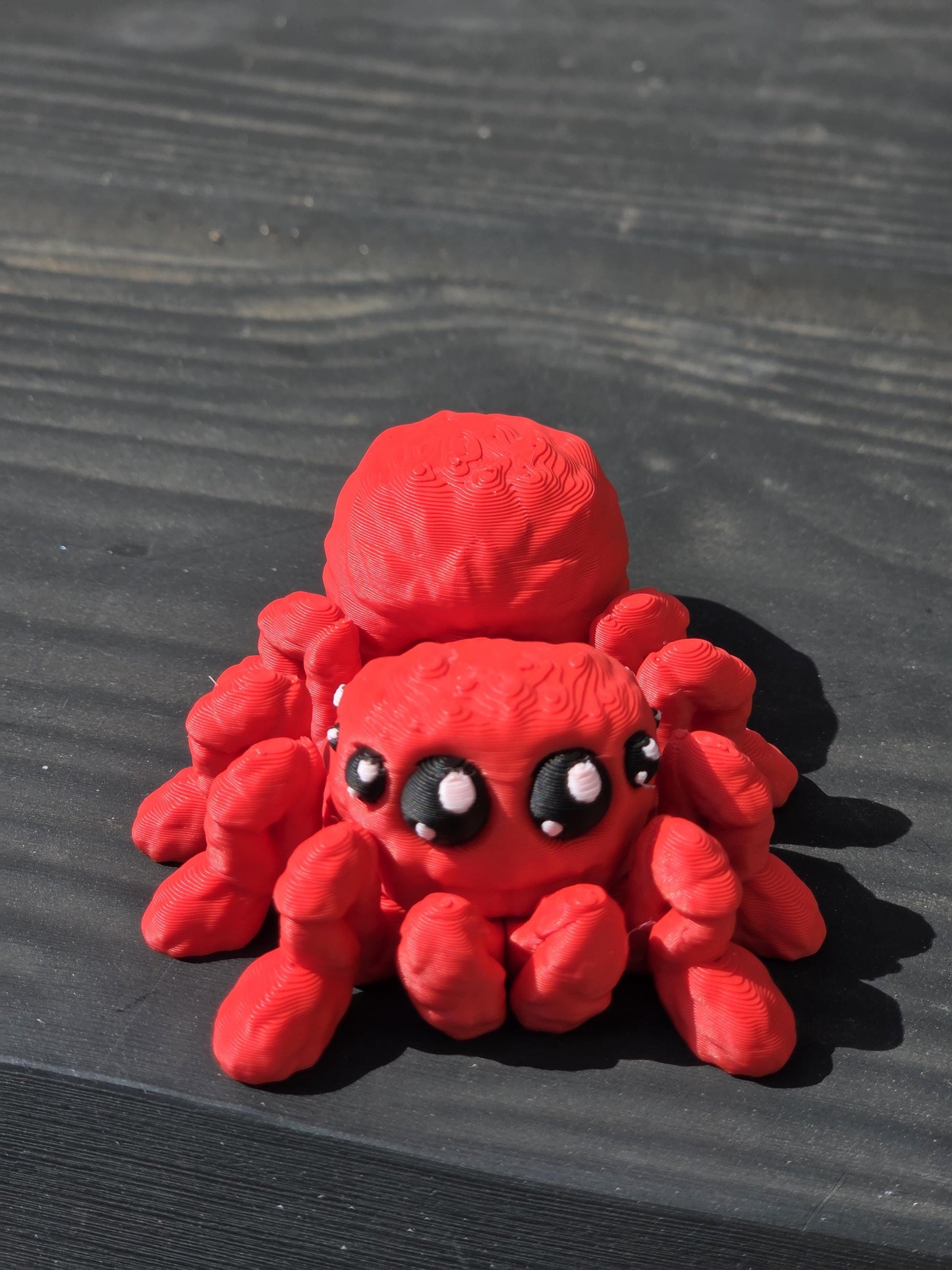 3D Printed Cute Mini Spider – Articulated Flexi Stress Relief, Calming Sensory Creature, Cake Topper – Made in the UK Choose Any 2 Colors