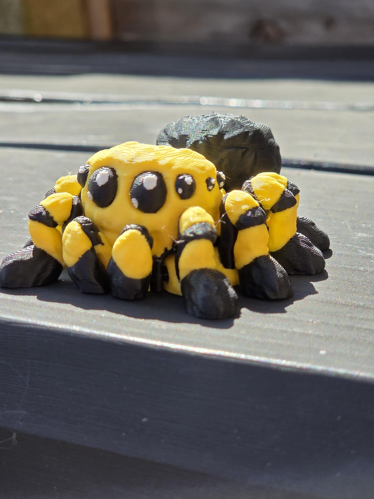 3D Printed Cute Mini Spider – Articulated Flexi Stress Relief, Calming Sensory Creature, Cake Topper – Made in the UK Choose Any 2 Colors