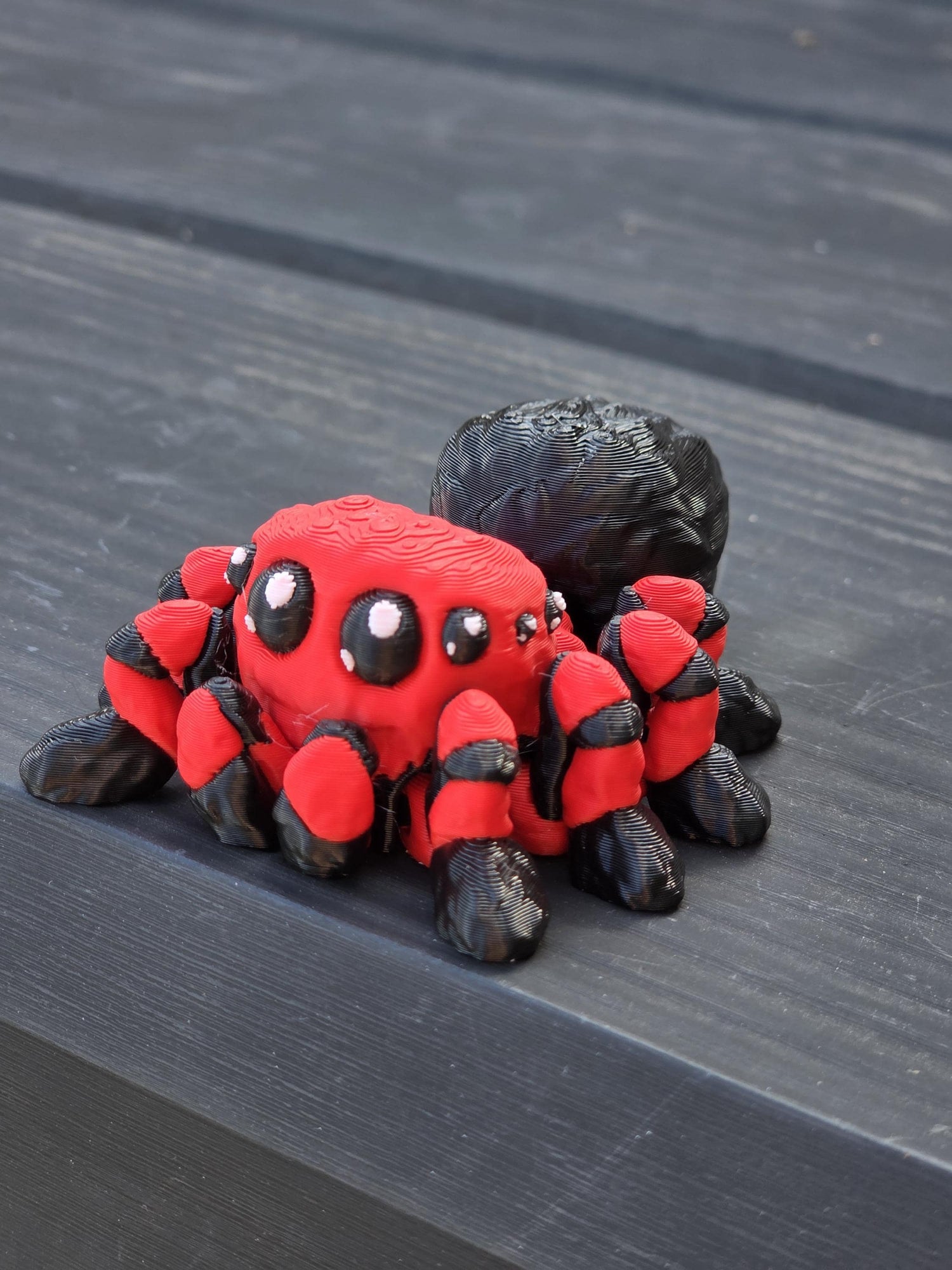 3D Printed Cute Mini Spider – Articulated Flexi Stress Relief, Calming Sensory Creature, Cake Topper – Made in the UK Choose Any 2 Colors
