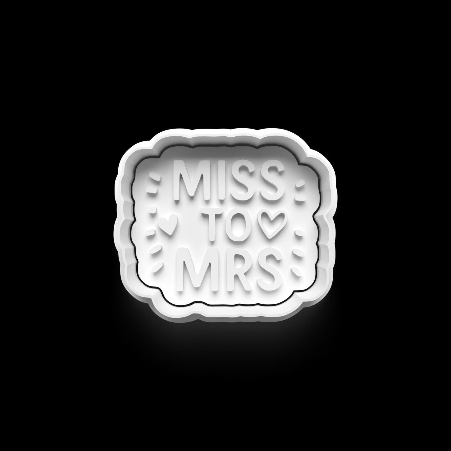 3D Printed Wedding Cookie Cutter Set of 4 – Bridal Shower, Engagement Party, Wedding Favors