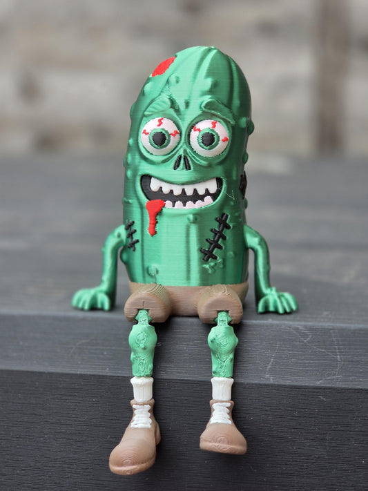 3D Printed Demented Pickle – Spooky Halloween Decoration