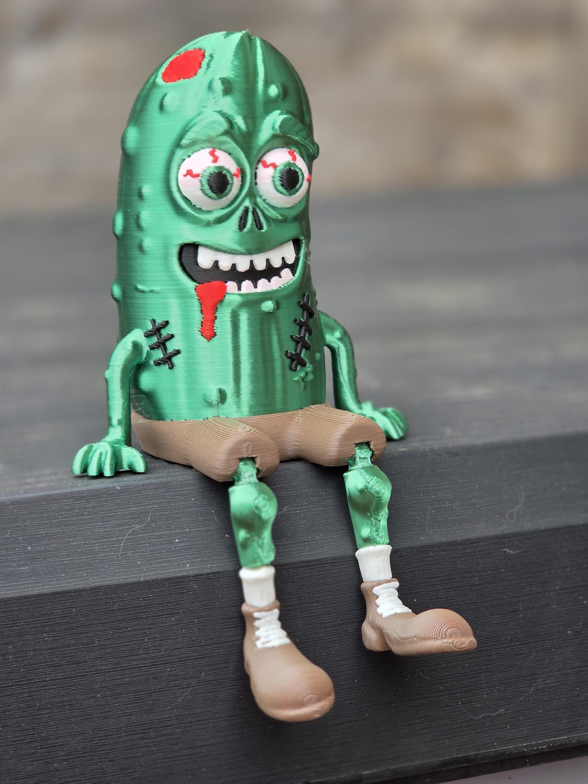 3D Printed Demented Pickle – Spooky Halloween Decoration