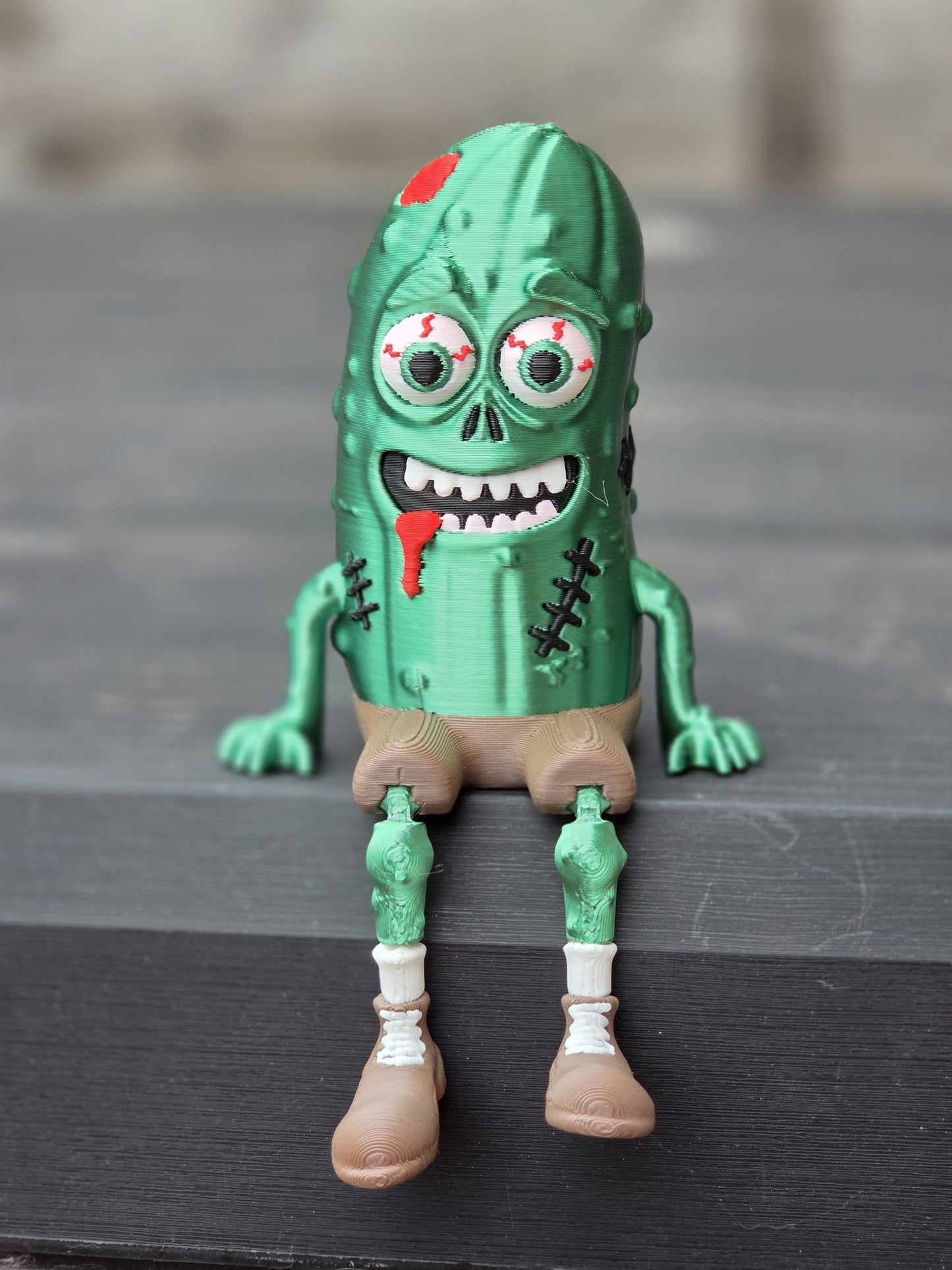 3D Printed Demented Pickle – Spooky Halloween Decoration
