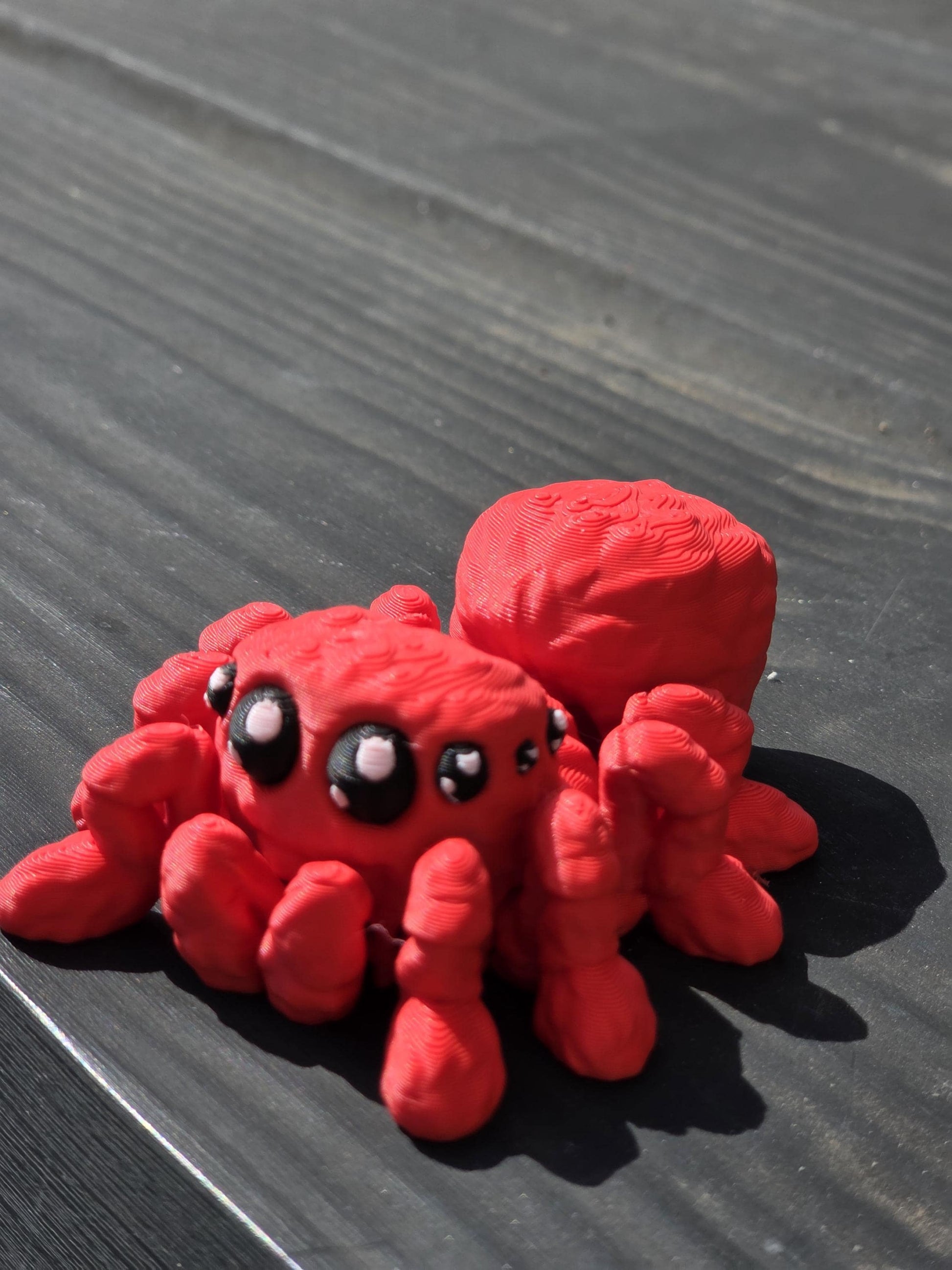 3D Printed Cute Mini Spider – Articulated Flexi Stress Relief, Calming Sensory Creature, Cake Topper – Made in the UK Choose Any 2 Colors