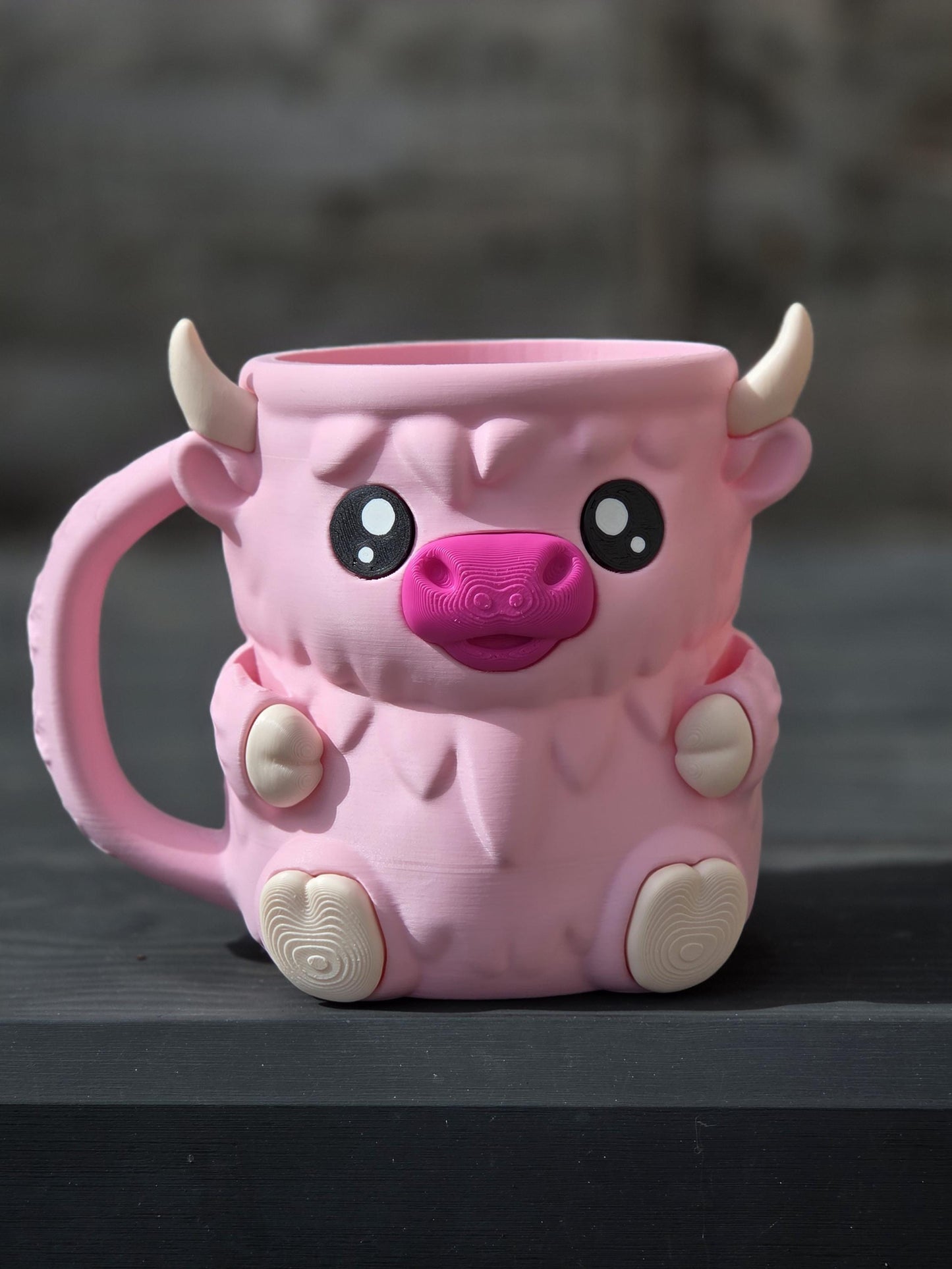 Ferdinand, the Highland Cow Ice Cream Pint Holder | Eco Friendly 3D Printed Pint Cozy Cute Gift for Ice Cream Lovers Pick your color combo