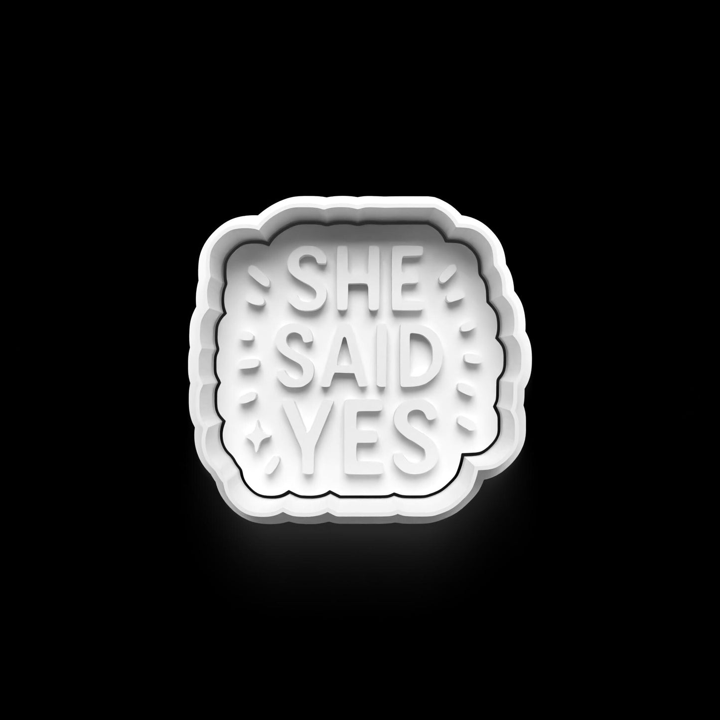 3D Printed Wedding Cookie Cutter Set of 4 – Bridal Shower, Engagement Party, Wedding Favors