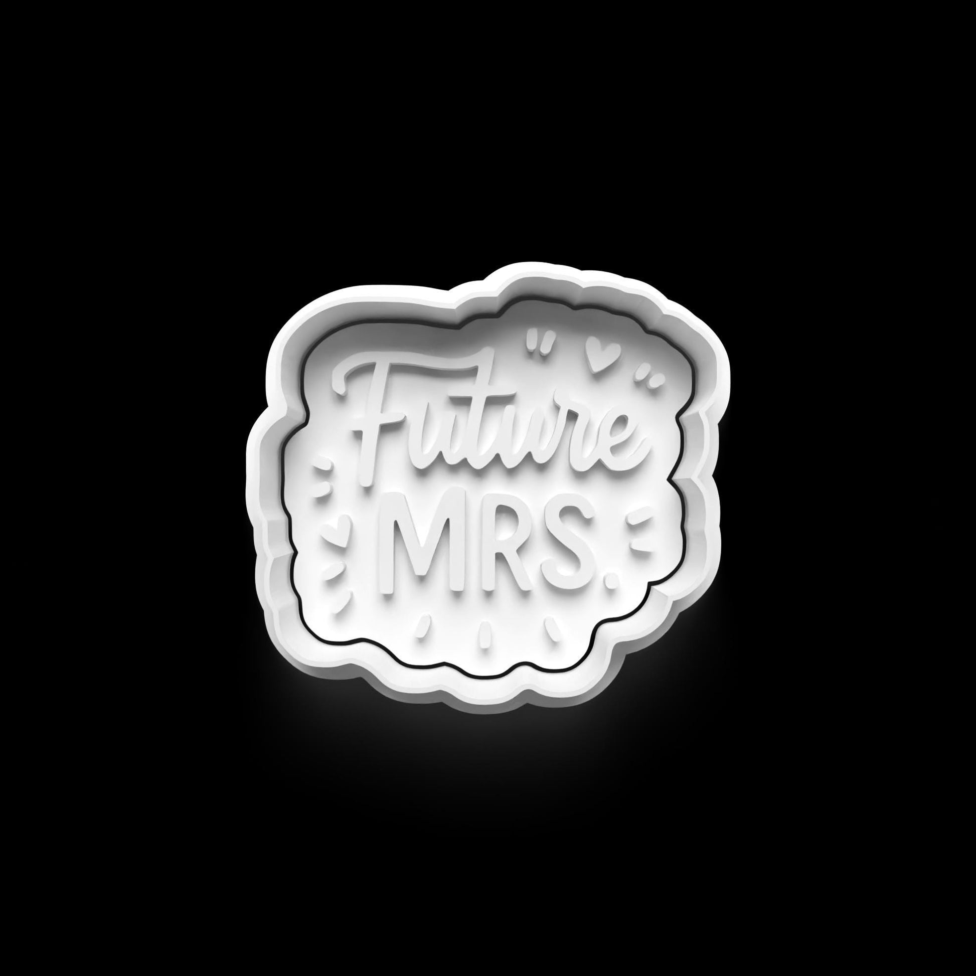 3D Printed Wedding Cookie Cutter Set of 4 – Bridal Shower, Engagement Party, Wedding Favors