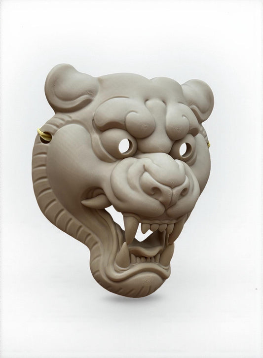 3D Printed Tiger Mask | Classic Japanese Folklore | Decorative Wall Art