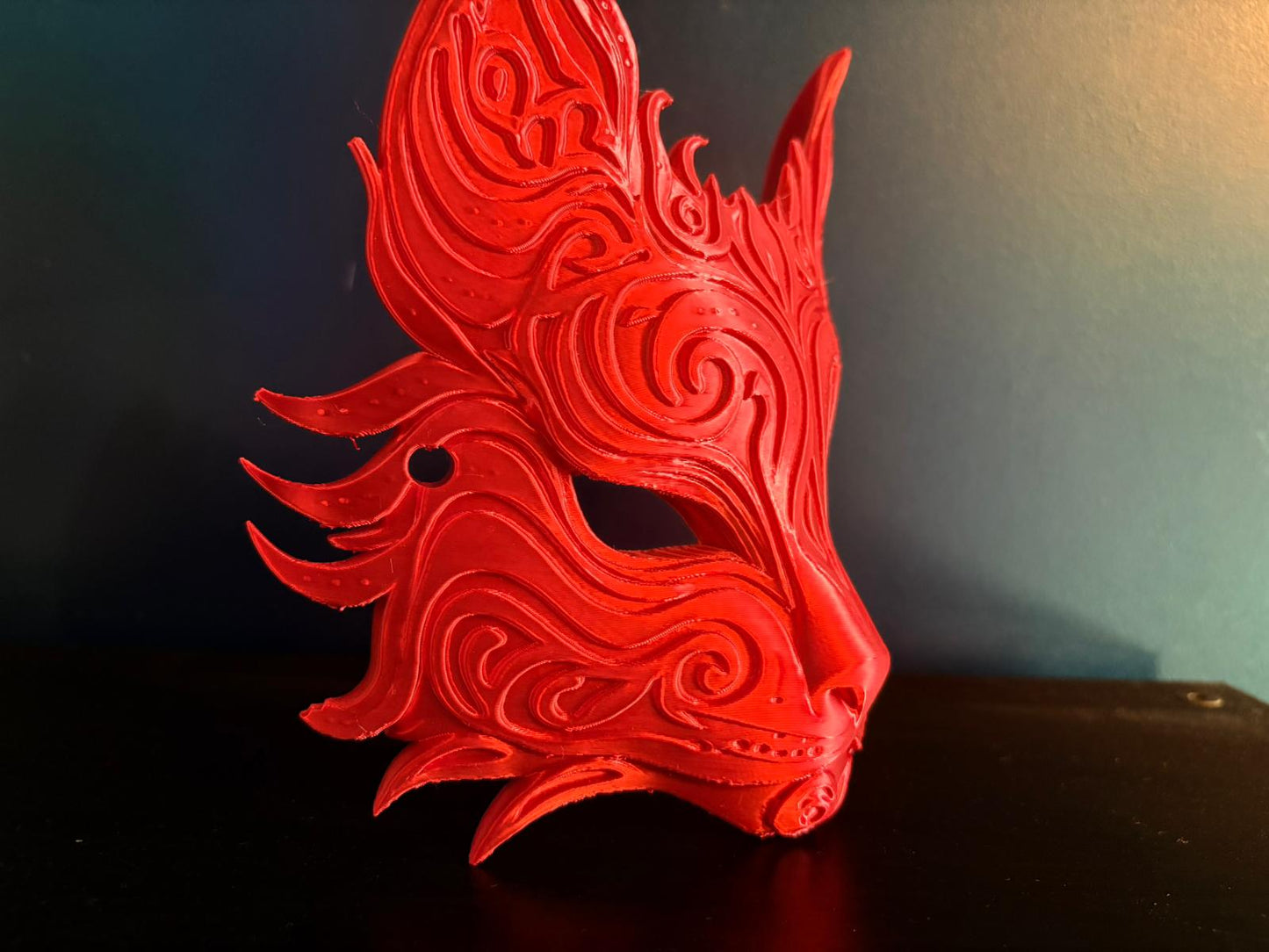 Wearable 3D Printed Cat Mask – Custom Colors Available