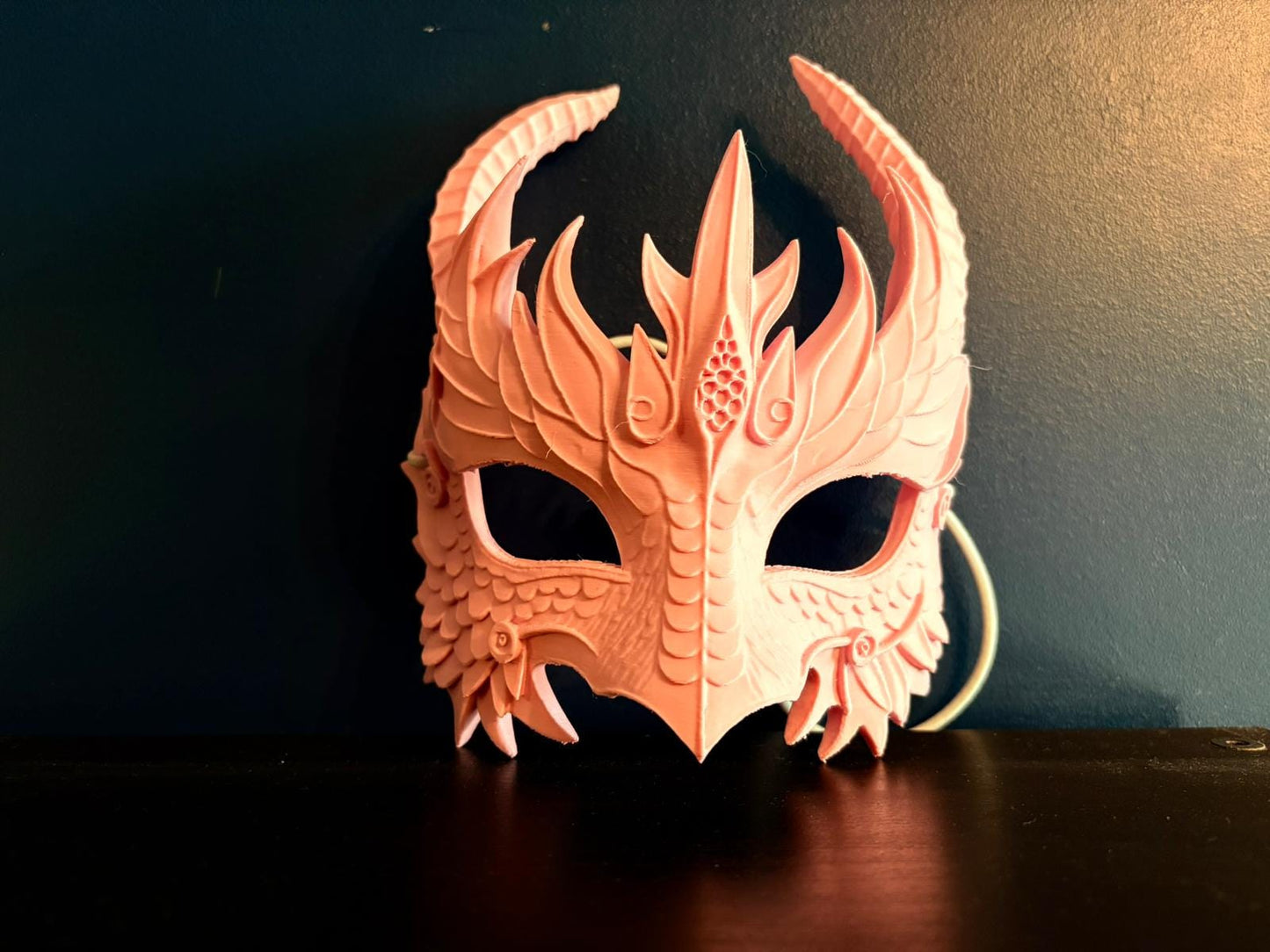Wearable 3D Printed Dragon Mask – Custom Colors Available
