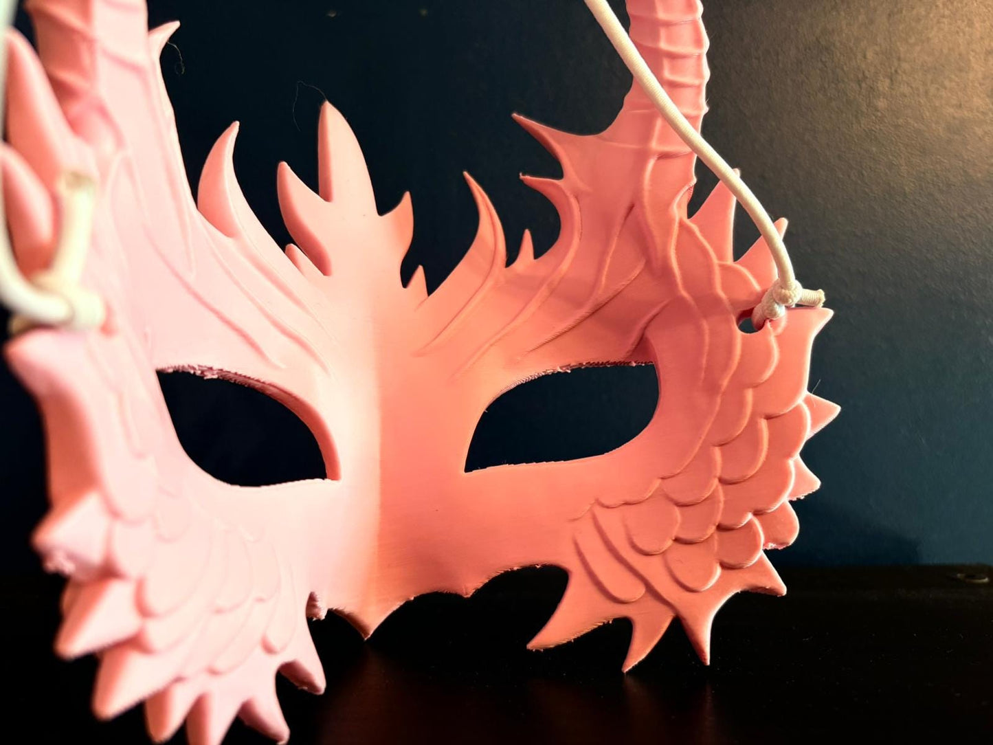 Wearable 3D Printed Dragon Mask – Custom Colors Available