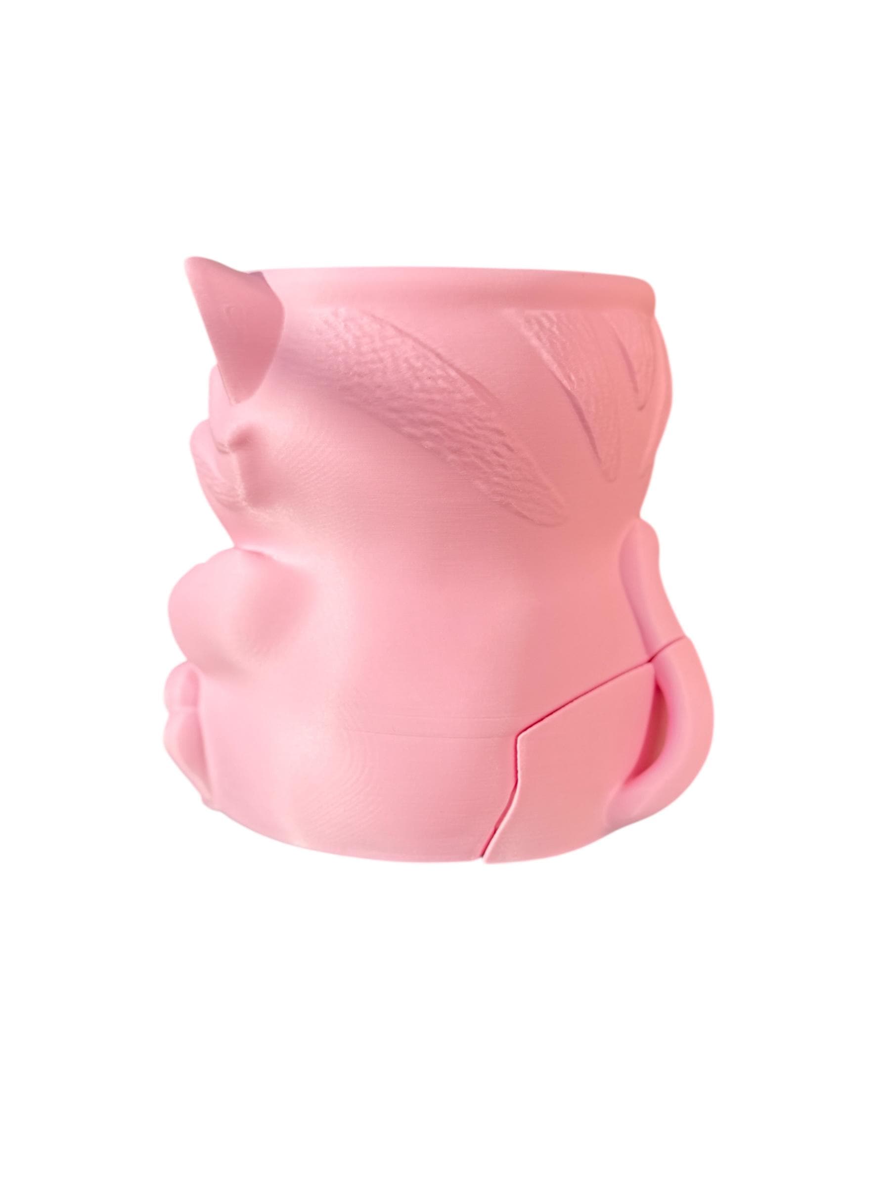 Cuddies Pink the Cat Ice Cream Pint Holder | Eco Friendly 3D Printed Pint Cozy with Spoon Slots | Cute Cat Gift for Ice Cream Lovers