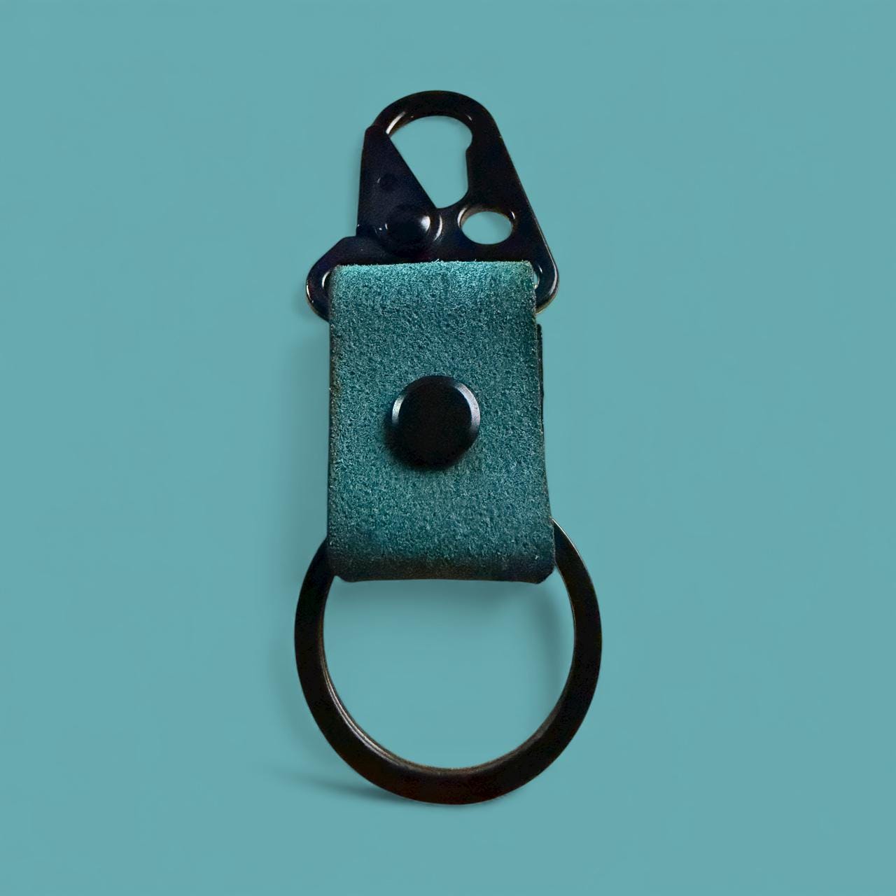 Leather Key Fob with Military Spring Hook – Perfect Gift for Christmas, Anniversary, or Birthday