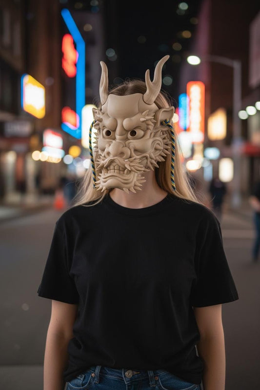 3D Printed Dragon Mask (Ryū) – Wearable, Strap-Free, Display-Ready | Cosplay, LARP, Decor, Collectible