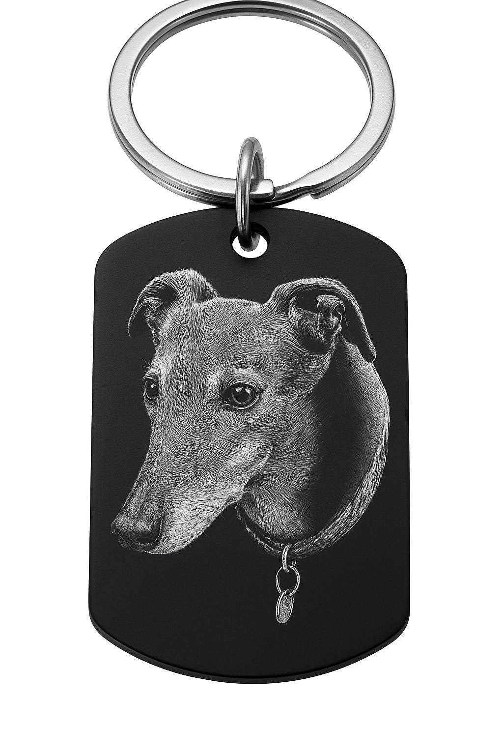 Personalized Pet Photo Keyring – Custom Engraved Aluminum | Dog & Cat Memorial Gift, Pet Loss Keepsake, Pet Portrait Keychain