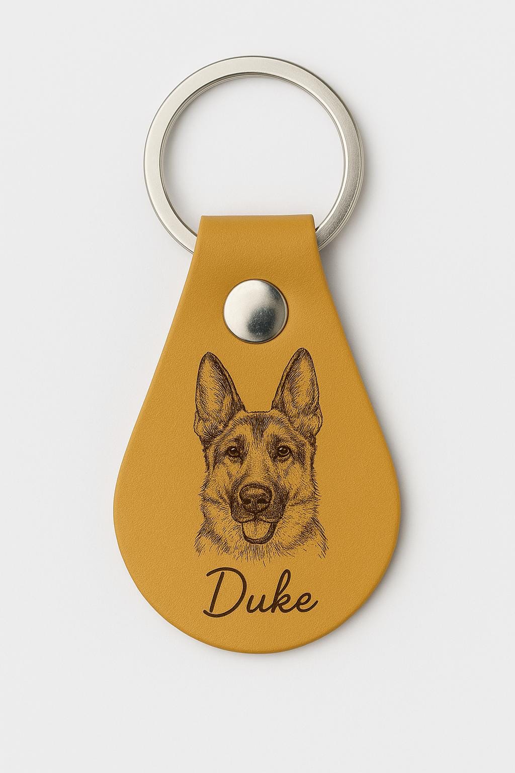 Custom Pet Keyring – Faux Leather Engraved Keychain Perfect Christmas Gift • Pet Lover Present • Dog Mum Dog Dad Gift