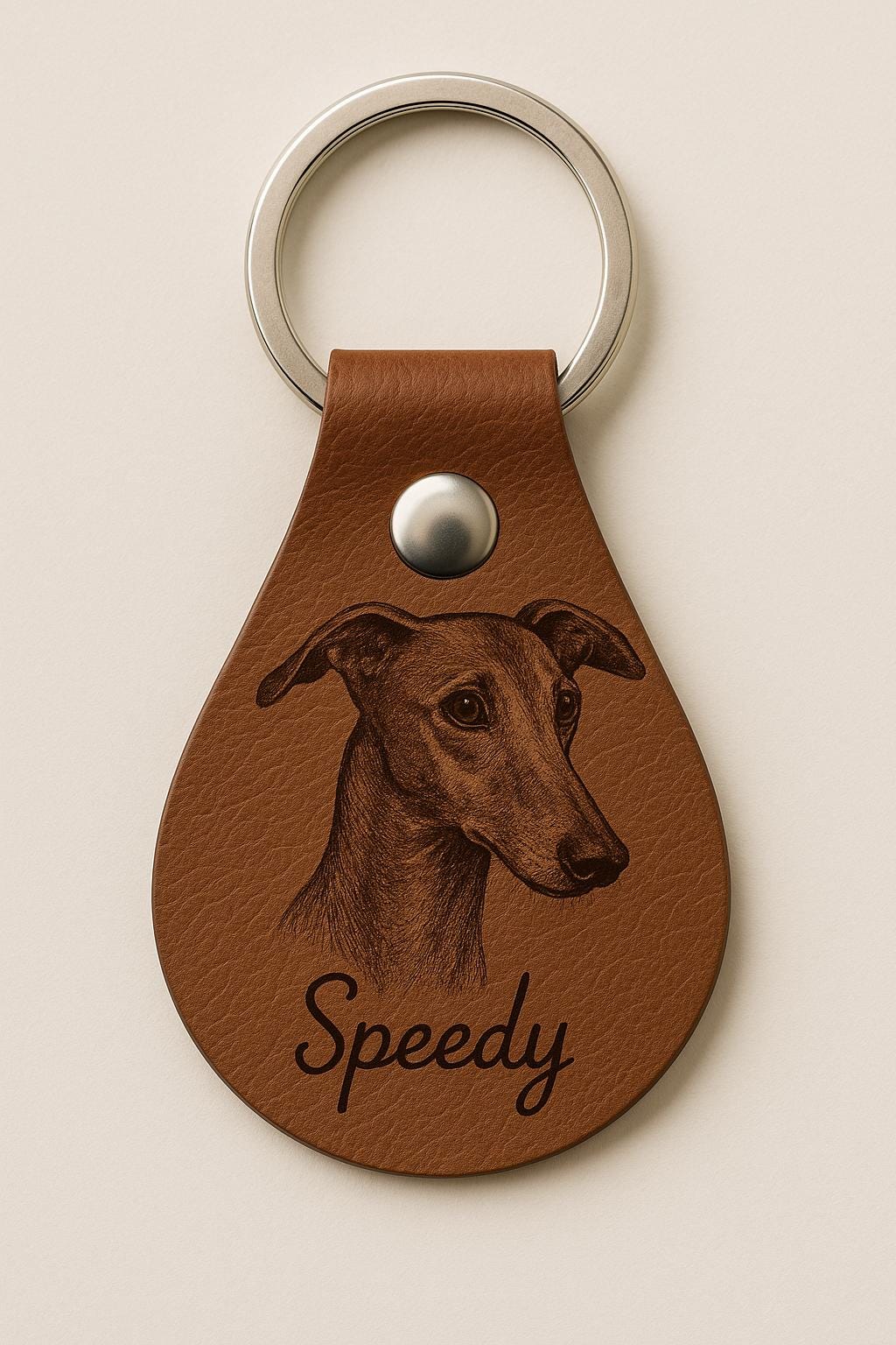 Custom Pet Keyring – Faux Leather Engraved Keychain Perfect Christmas Gift • Pet Lover Present • Dog Mum Dog Dad Gift