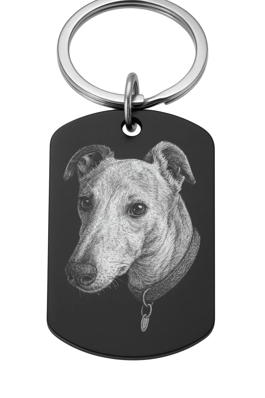 Personalized Pet Photo Keyring – Custom Engraved Aluminum | Dog & Cat Memorial Gift, Pet Loss Keepsake, Pet Portrait Keychain