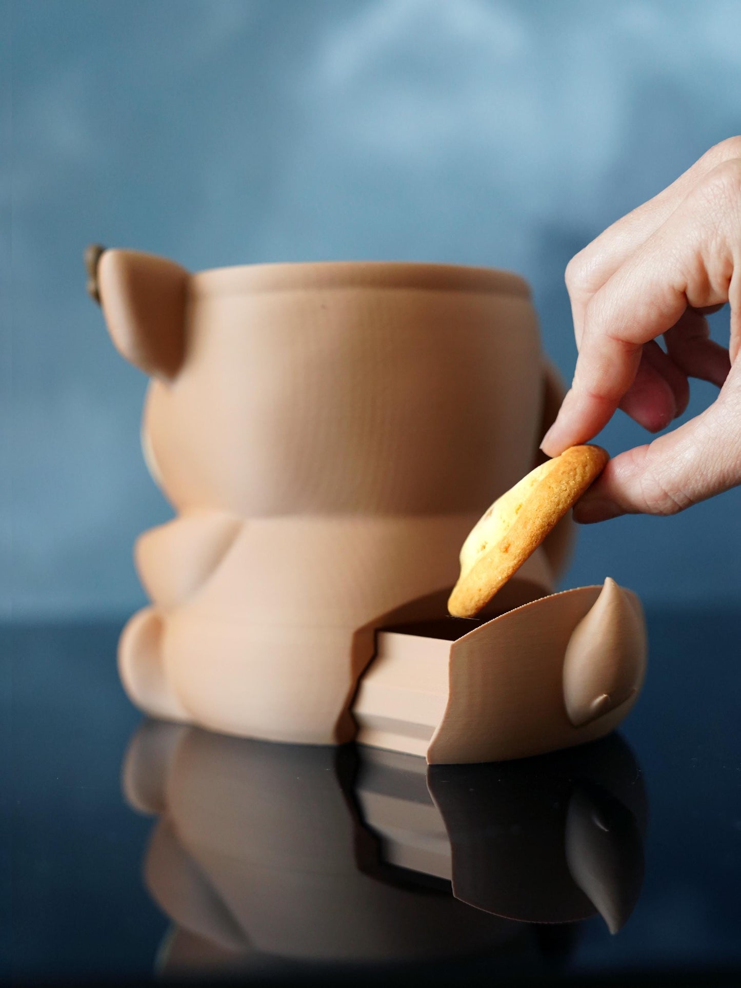 Rudy , the Ice pint Holding Reindeer Eco Friendly 3D Printed Pint Cozy with Spoon Slots | Cute Gift for Ice Cream Lovers