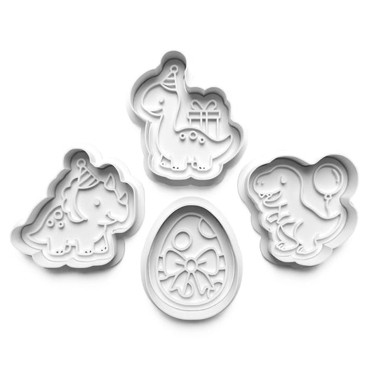Purr-fect Your Baking with Our Adorable birthday dinosaurs cookie cutters Cookie Cutter Set! 1045