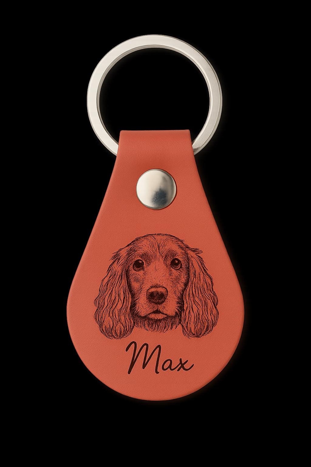 Custom Pet Keyring – Faux Leather Engraved Keychain Perfect Christmas Gift • Pet Lover Present • Dog Mum Dog Dad Gift