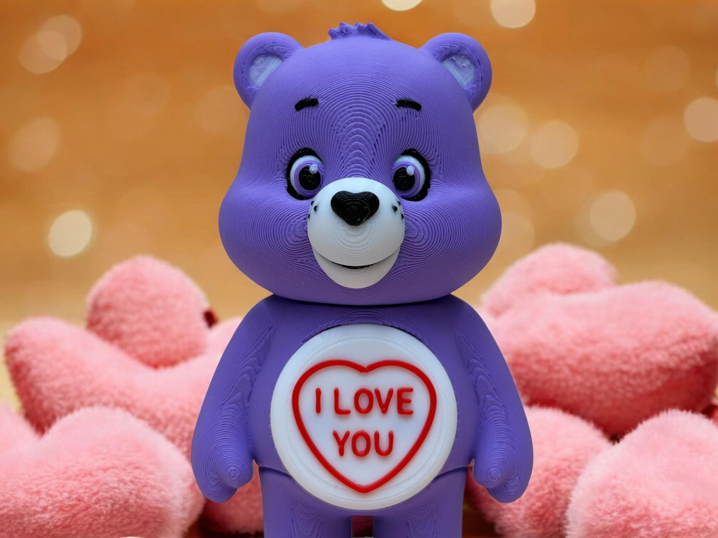 3D Printed Love Heart Bear – 11 cm – Handmade Gift
