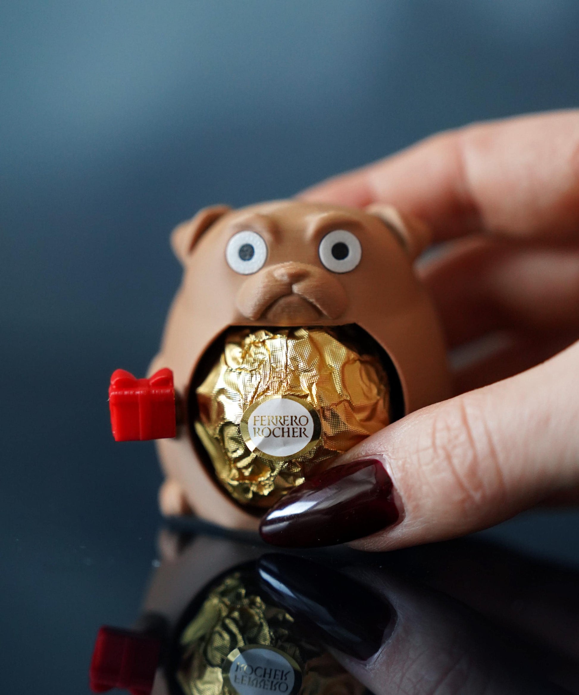 Chonkers Dog Chocolate Holder – Grumpy Round 3D Printed Cat Decor