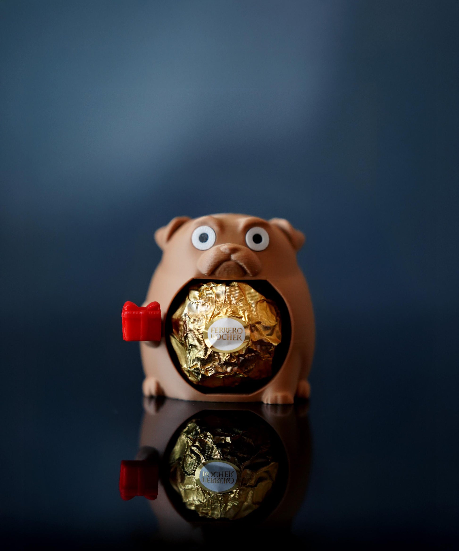 Chonkers Dog Chocolate Holder – Grumpy Round 3D Printed Cat Decor