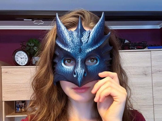Elegant Wearable 3D Printed Dragon - Mask – Custom Colors Available