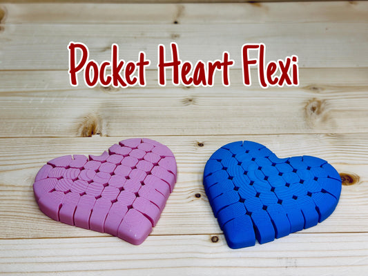 3d print Lover Heart Hyper Flexible Fidget Toy Great Pocket Heart Flexi