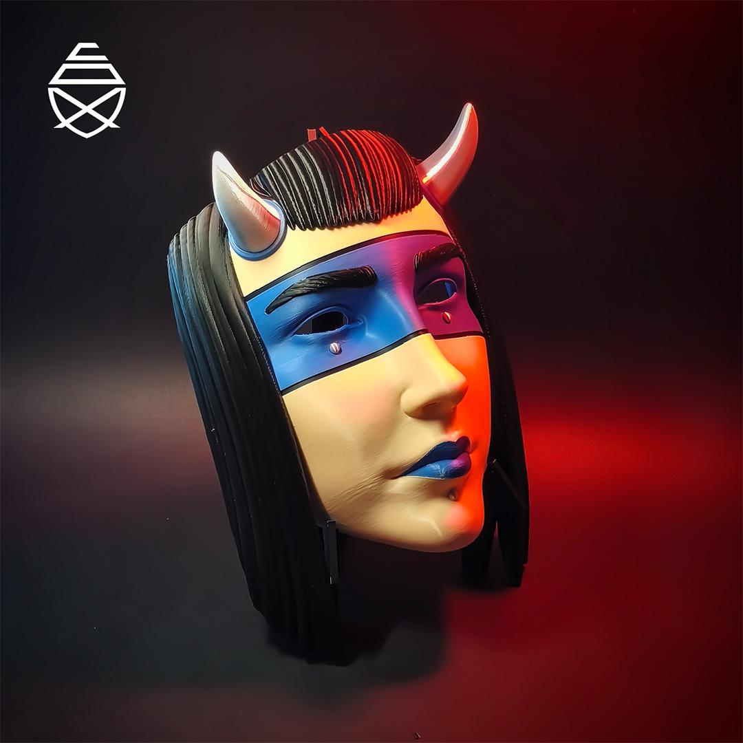 3D Printed Veil Mask – Japanese Mythology
