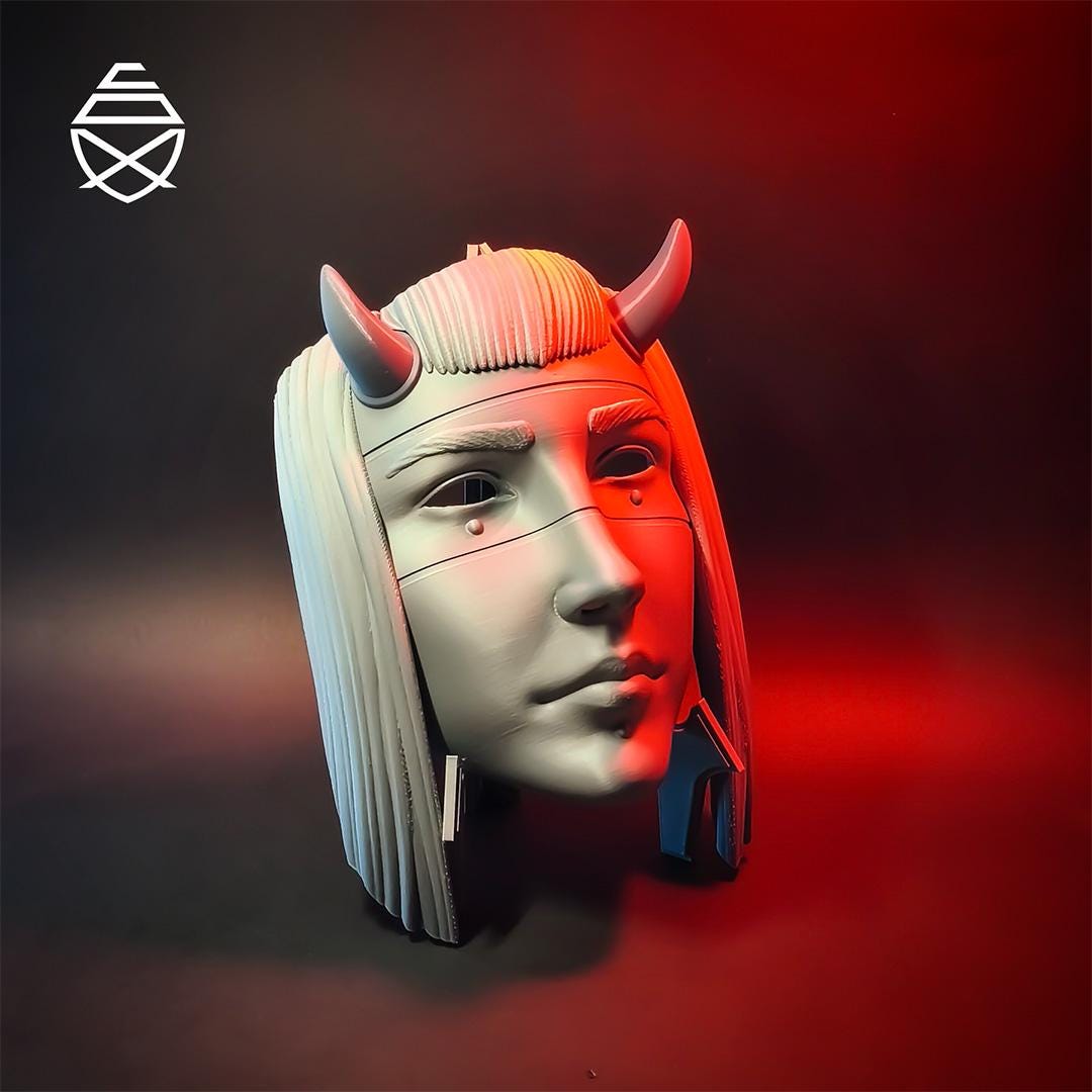 3D Printed Veil Mask – Japanese Mythology