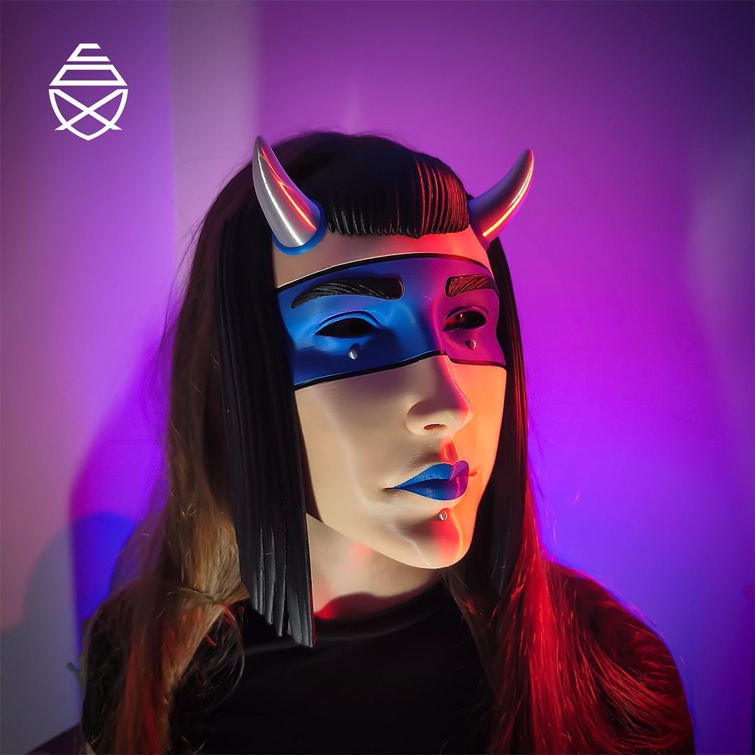 3D Printed Veil Mask – Japanese Mythology