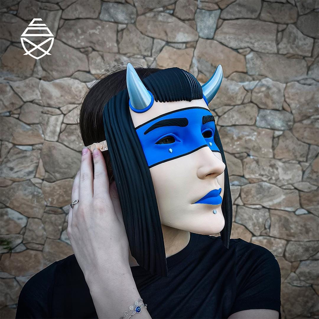 3D Printed Veil Mask – Japanese Mythology