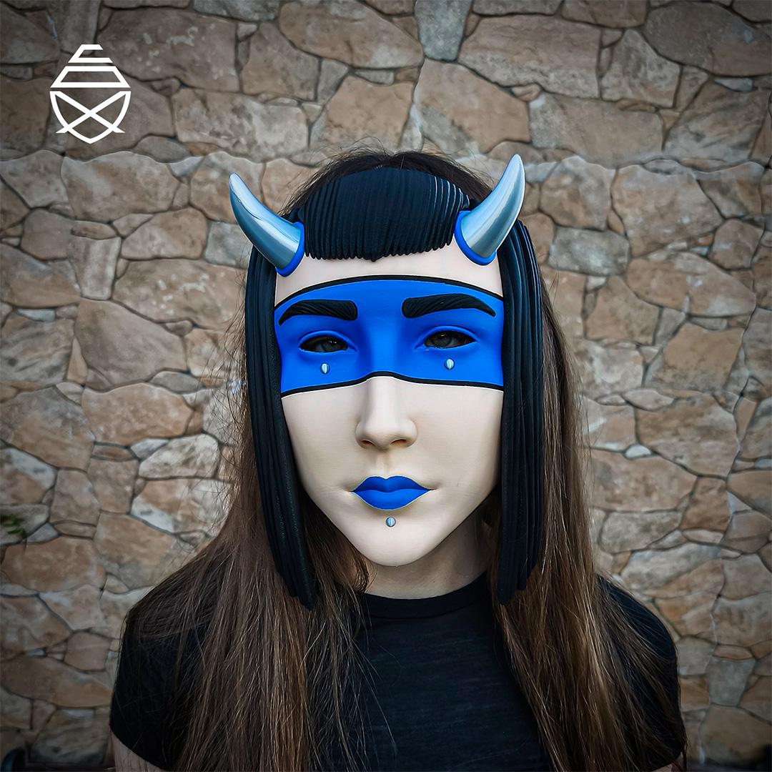 3D Printed Veil Mask – Japanese Mythology