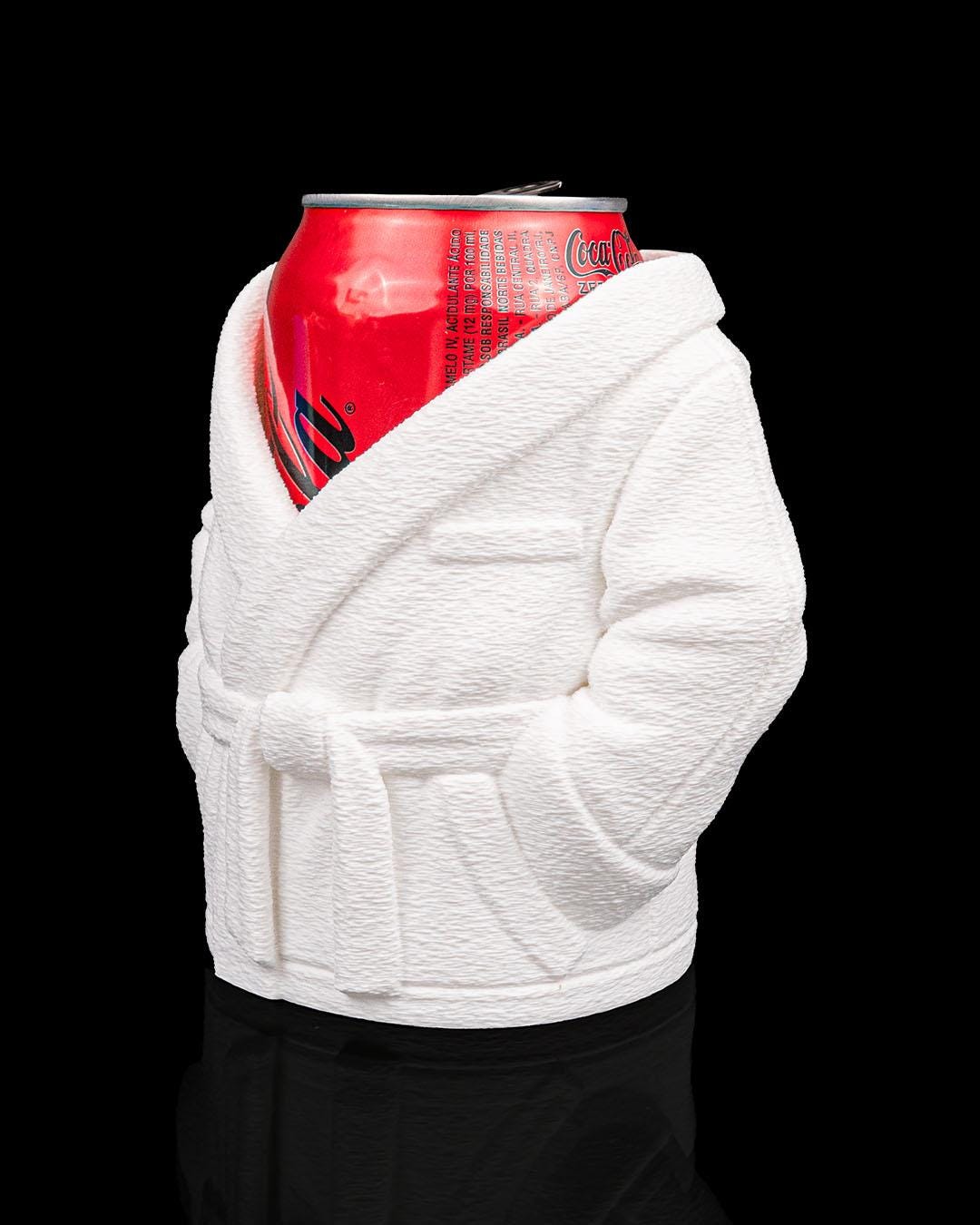 Bathrobe Can Holder – 3D Printed Bathrobe Can Sleeve, Cozy Drink Holder, Funny Gift for Him & Her
