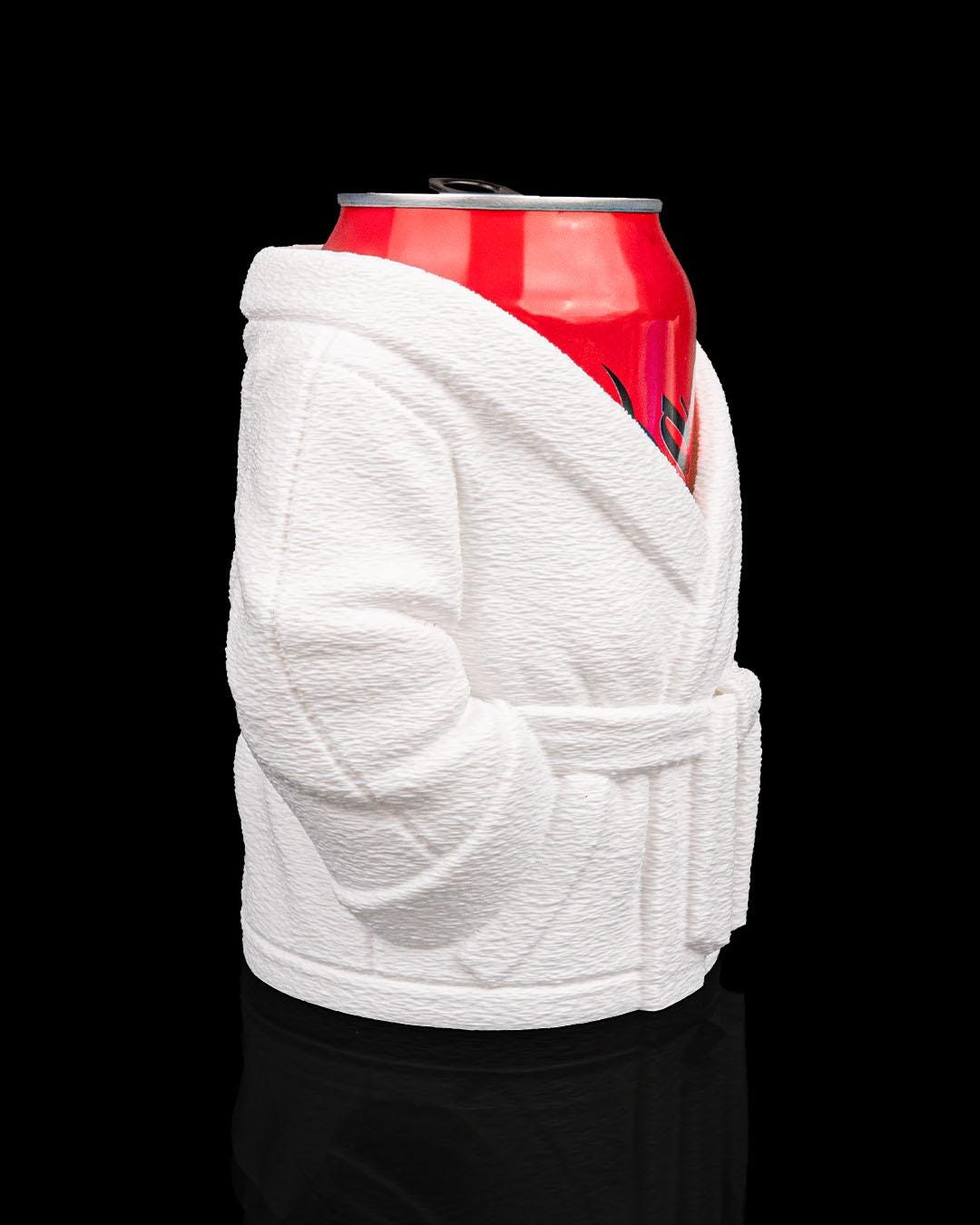 Bathrobe Can Holder – 3D Printed Bathrobe Can Sleeve, Cozy Drink Holder, Funny Gift for Him & Her